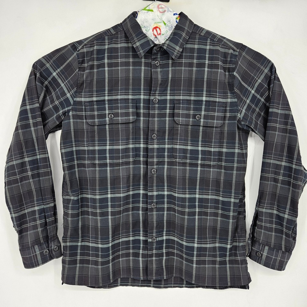 Mountain Hardwear Shirt Mens Large Plaid Button Up Long Sleeve Hiking Outdoors